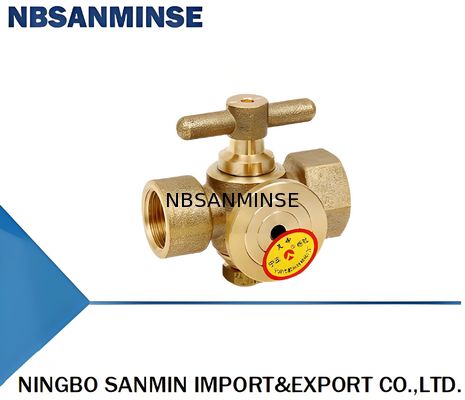 فشار سنج مس فلز الکتریکی دریچه سولناید سه راه