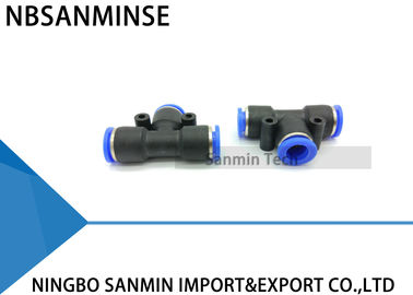 PUT Pneumatic Push Quick Plastic Fitting Tube Union Tee Fittings Air Compressor Accessories Sanmin