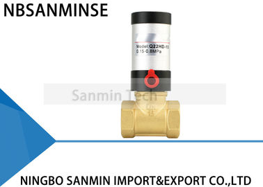 Q22HD Series Pneumatic Control Valve  Brass Stainless Steel Material Air Powered Piston Valve for water air