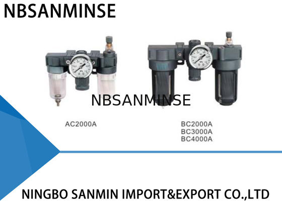 روان کننده تنظیم کننده فیلتر SMC دستگاه پنوماتیک FRL Unit AC سری سری BC