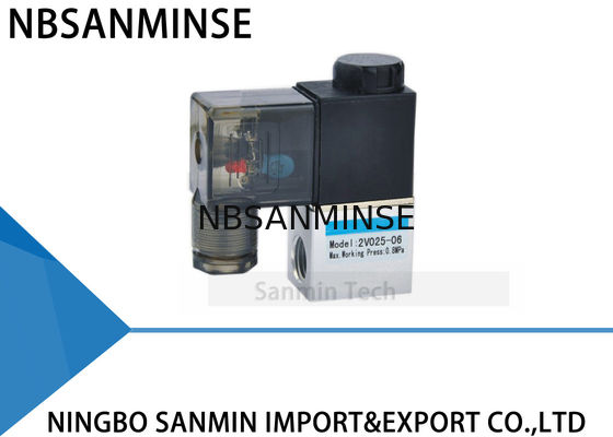 2 راه 2 موقعیت 1/8 "1/4" اندازه بندر سیلندر پنوماتیک شیر NBR روغن مهر و موم