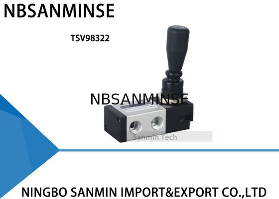 G 1/4 اینچ قفل نوع دریچه های مکانیکی پنوماتیک را فشار دهید شیر دو موقعیت پنج راه پنج حالت دو موقعیت سه راه را بکشید