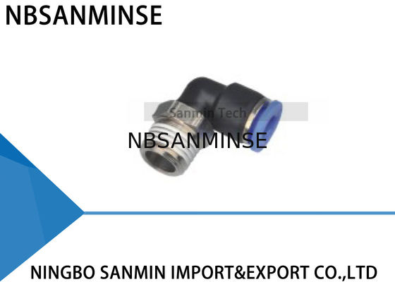 PLN قطعات پلاستیکی پنوماتیک در هوا هوا آرنج مردانه اتصالات سریع اتصال Sanmin