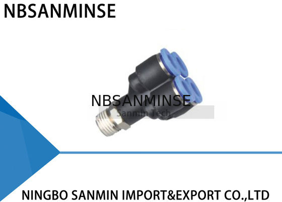 اتصالات هوا پنوماتیک PXT اتصال سریع 5 راه دو نوع Y فشار در Sanmin مشترک