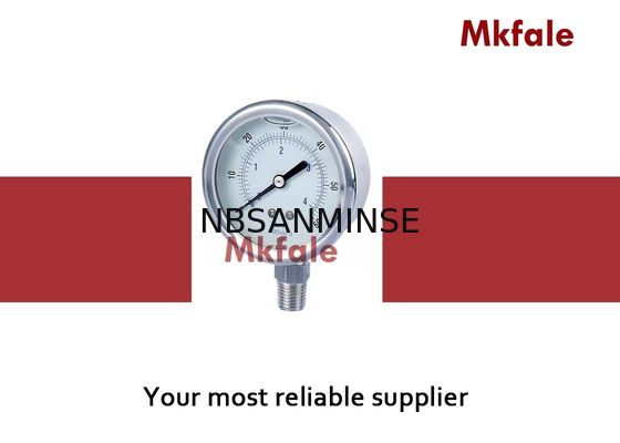 مقیاس فشار مایع ضد زنگ دقیق دو پیچ پیچ اتصال معمولی