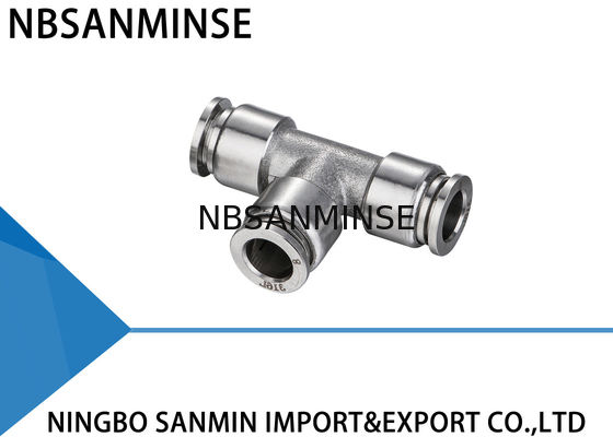 NBSANMINSE SSPUT اتصالات پنوماتیک ضد خوردگی کمپرسور هوا اتصالات فولادی ضد زنگ درجه درجه مواد غذایی Union Tee