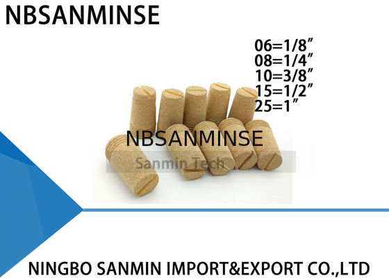 NBSANMINSE D 1/8 1/4 3/8 1/2 1 اندازه قطعات پنوماتیک خنک کننده برنج نصب خاموش کننده برنج خروجی بر روی بهترین فروش