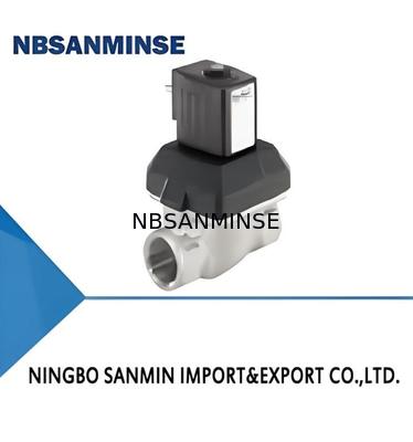 شیر دیافراگمی 2/2 راه با کمک سروو، با جنس فولادی و شیر برقی برنجی