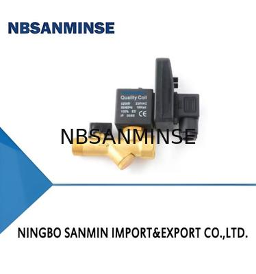 NBSANMINSE Electronic Drain Valve G1/2 1.6 Mpa SR-B-15 Brass Solenoid Valve DC24V AC220V Air Compressor Drainer