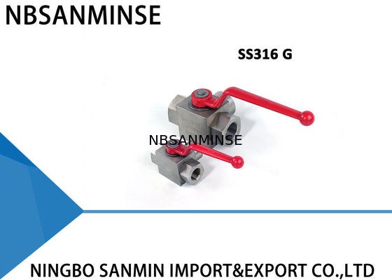 مقاومت در برابر خوردگی دریچه های توپ هیدرولیکی سه راه KHB3K SS316 درجه حرارت عادی