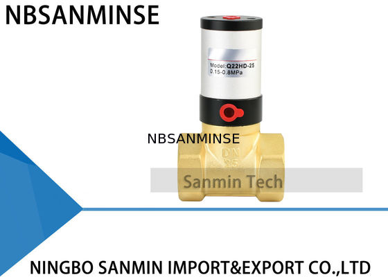 دریچه کنترل پنوماتیک سری Q22HD برنجی فولاد ضد زنگ دریچه پیستونی هوا برای هوای آب