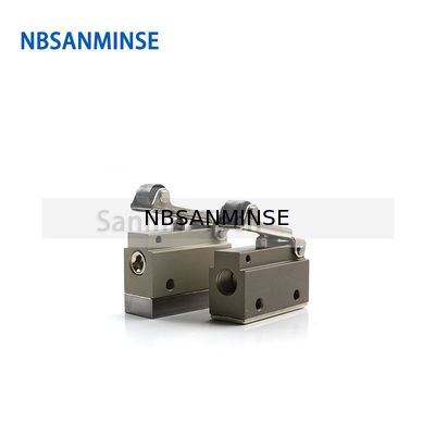 NBSANMINSE V2-M5 V2-1/8 2/2 راه شیر کنترل مکانیکی هوا خط اتوماسیون شیر غلتکی پنوماتیک دو طرفه