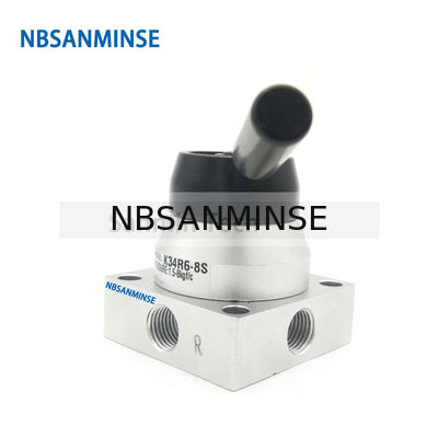 NBSANMINSE K34R6 G1 / 4 "سوپاپ سوئیچینگ سوپاپ سوپاپ دستی دریچه دستی مکانیکی پنوماتیک G 1/4 موضوع