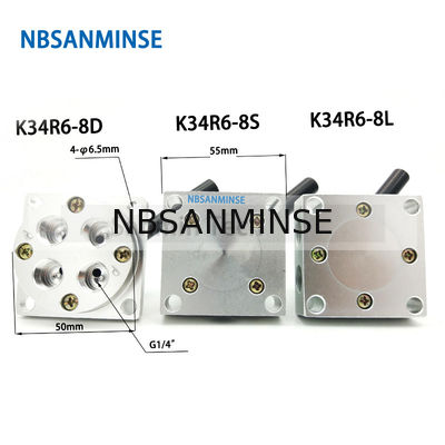 NBSANMINSE K34R6 G1 / 4 "سوپاپ سوئیچینگ سوپاپ سوپاپ دستی دریچه دستی مکانیکی پنوماتیک G 1/4 موضوع