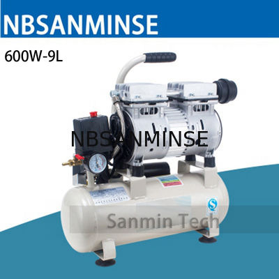 600W - 9L کوتاه کمپرسور هوا Oilless با فشار بالا طراحی بی صدا طراحی چوب کار خانه نرم افزار AC220V Sanmin با کیفیت بالا