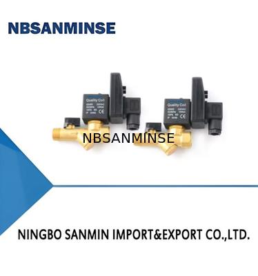 شیر تخلیه الکترونیکی NBSANMINSE G1/2 1.6 مگاپاسکال SR-B-15 شیر برنجی برقی DC24V AC220V تخلیه کننده کمپرسور هوا